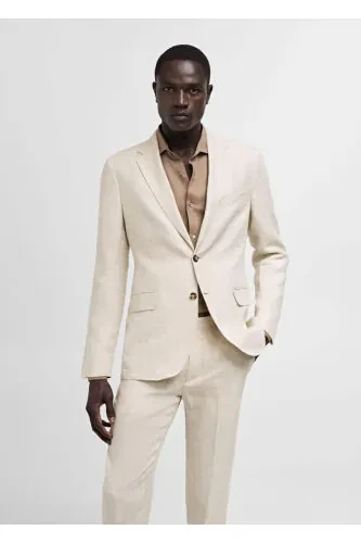 %100 keten slim fit ceket - 2