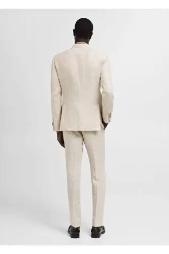 %100 keten slim fit ceket - 5