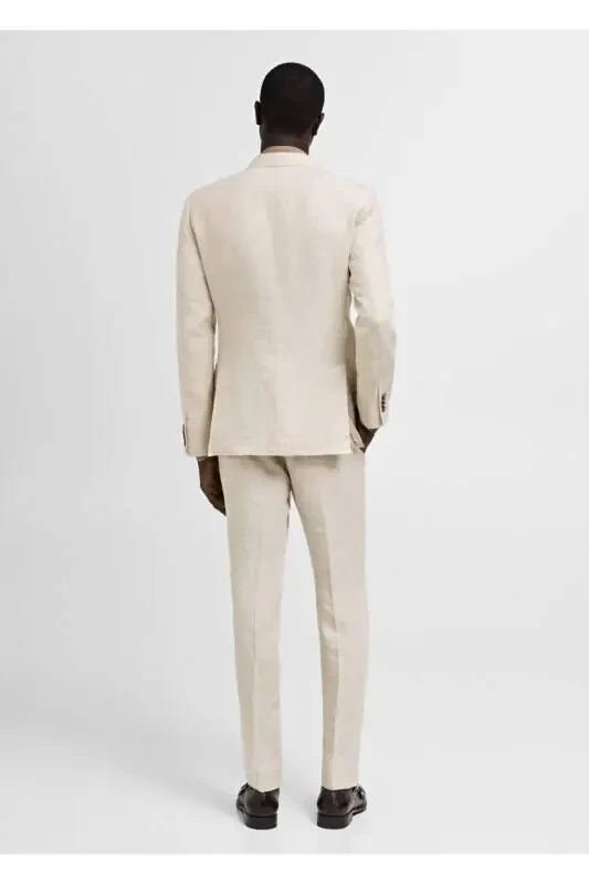 %100 keten slim fit ceket - 5