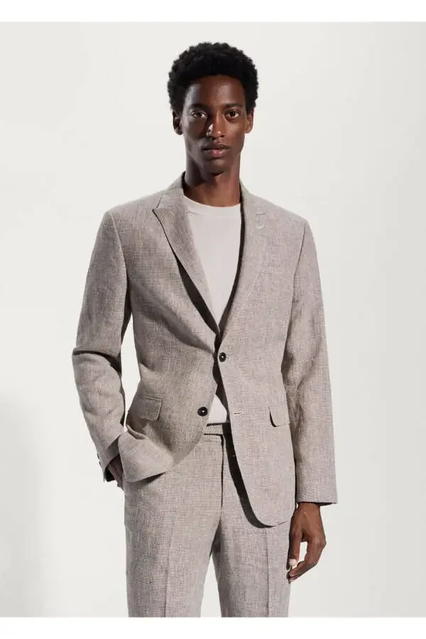 100% Linen Blazer Jacket - 1