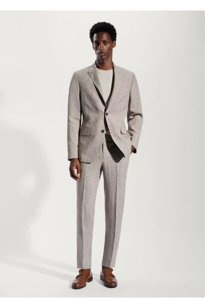 100% Linen Blazer Jacket - MANGO MAN (1)