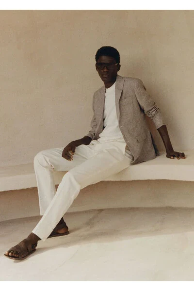 100% Linen Blazer Jacket - 7