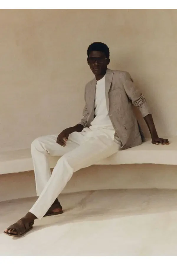 100% Linen Blazer Jacket - 7