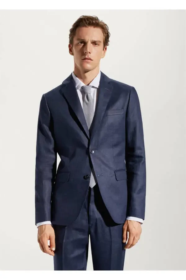 100% Linen Blazer Jacket - 1