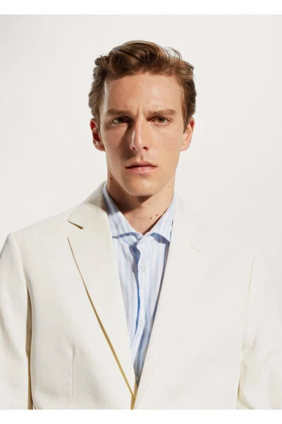 100% Linen Blazer Jacket - 7