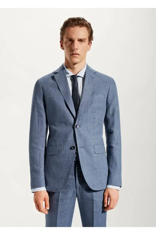 100% Linen Blazer Jacket - 1