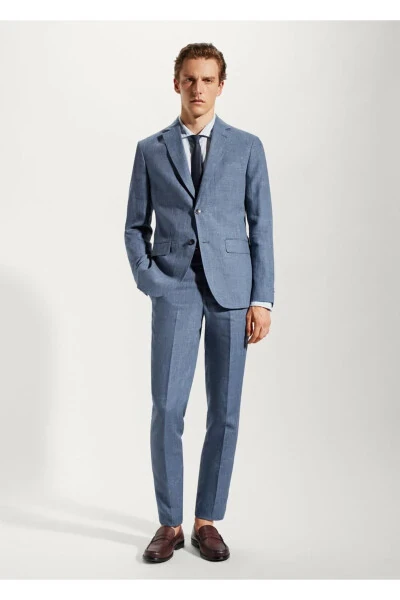 100% Linen Blazer Jacket - MANGO MAN (1)