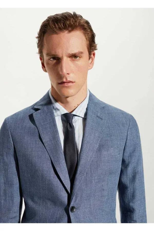 100% Linen Blazer Jacket - 8