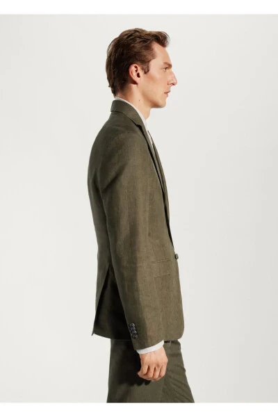 100% Linen Fabric Blazer Jacket - 6
