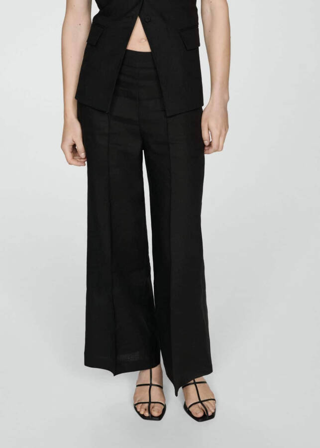 100% Linen Pleated Trousers - 12