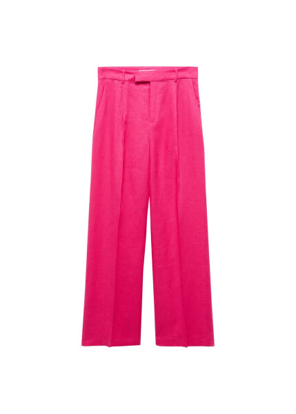 100% linen pleated trousers - 8