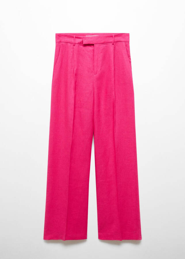 100% linen pleated trousers - 9