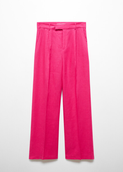 100% linen pleated trousers - 1