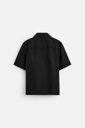 100% LINEN SHIRT-Black - 6