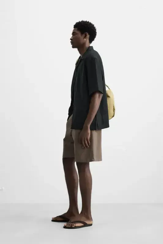 100% LINEN SHIRT-Black - 4