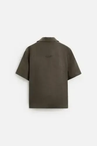 100% LINEN SHIRT-Brown / Mole - 7