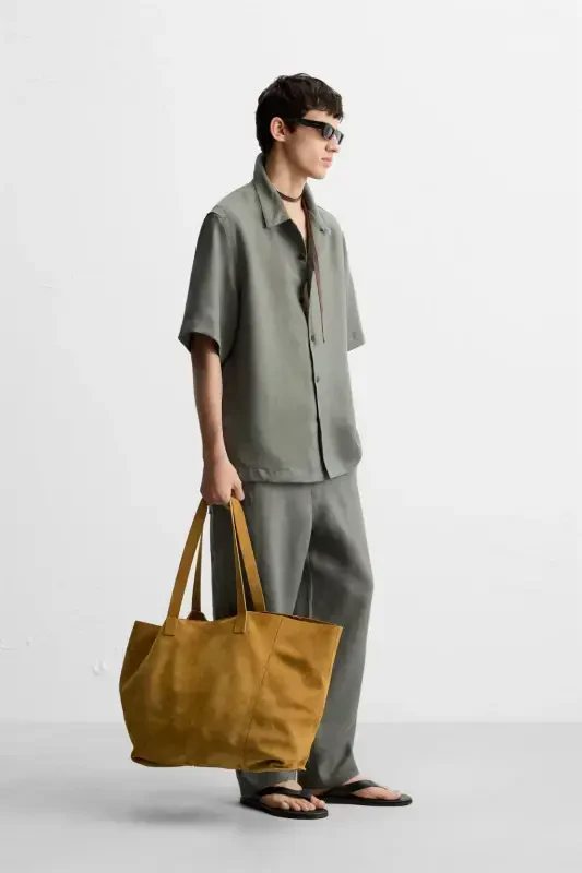 100% LINEN SHIRT-Green / Blue - 4