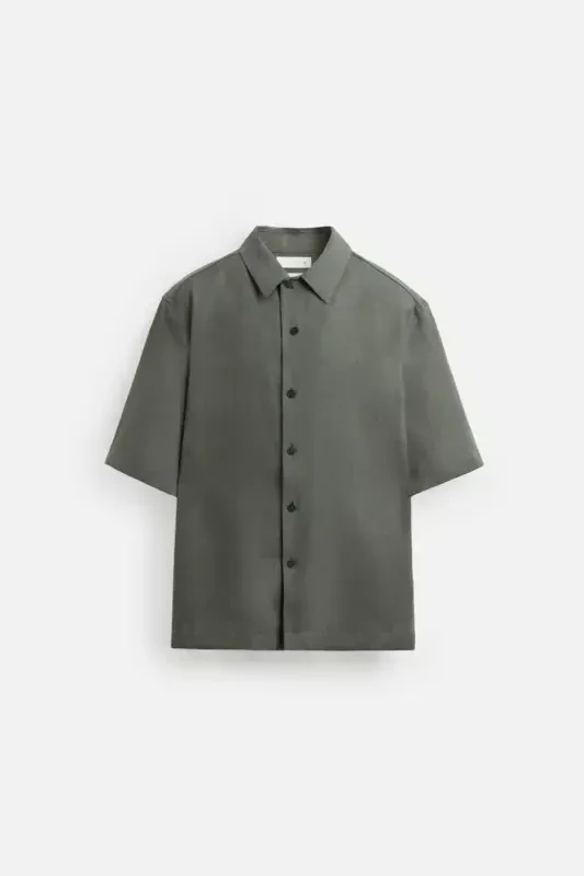 100% LINEN SHIRT-Green / Blue - 6