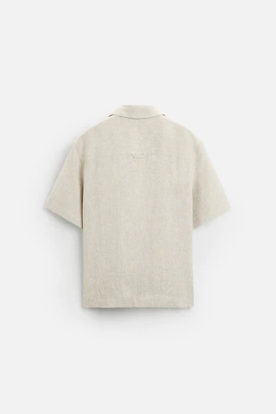 100% LINEN SHIRT - Light beige - 7