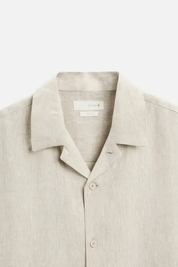 100% LINEN SHIRT - Light beige - 8
