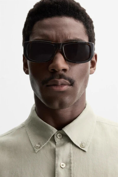 100% LINEN SHIRT-Light beige - 6