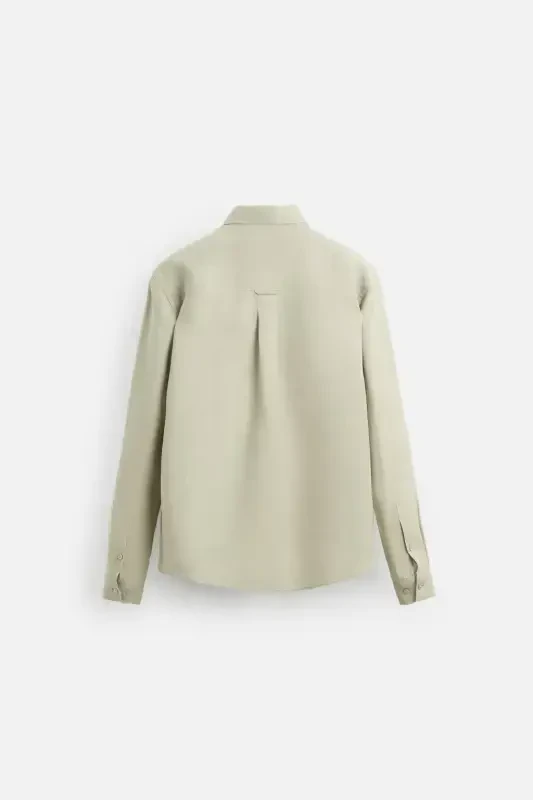 100% LINEN SHIRT-Light beige - 8