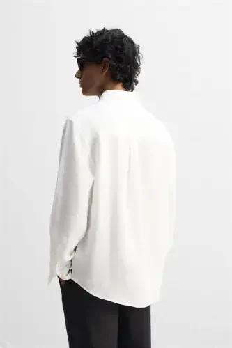 %100 LINEN SHIRT-White - 3
