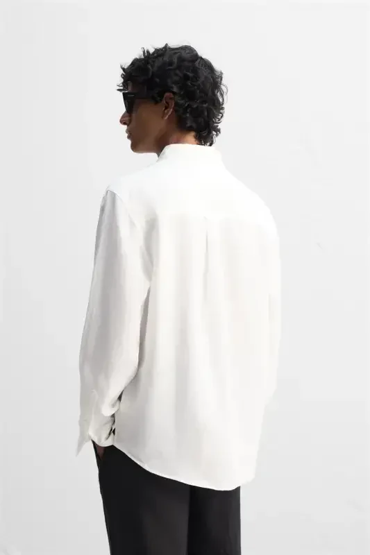 %100 LINEN SHIRT-White - 3