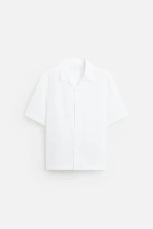 100% LINEN SHIRT-White - 5