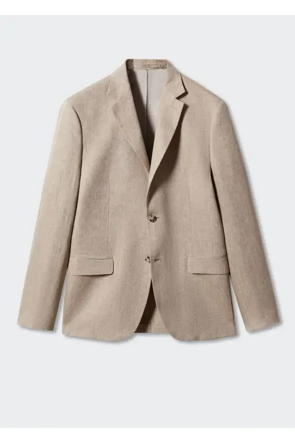 100% Linen Slim Fit Blazer - 3