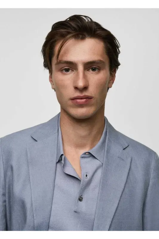 100% Linen Slim-Fit Blazer Jacket - 6