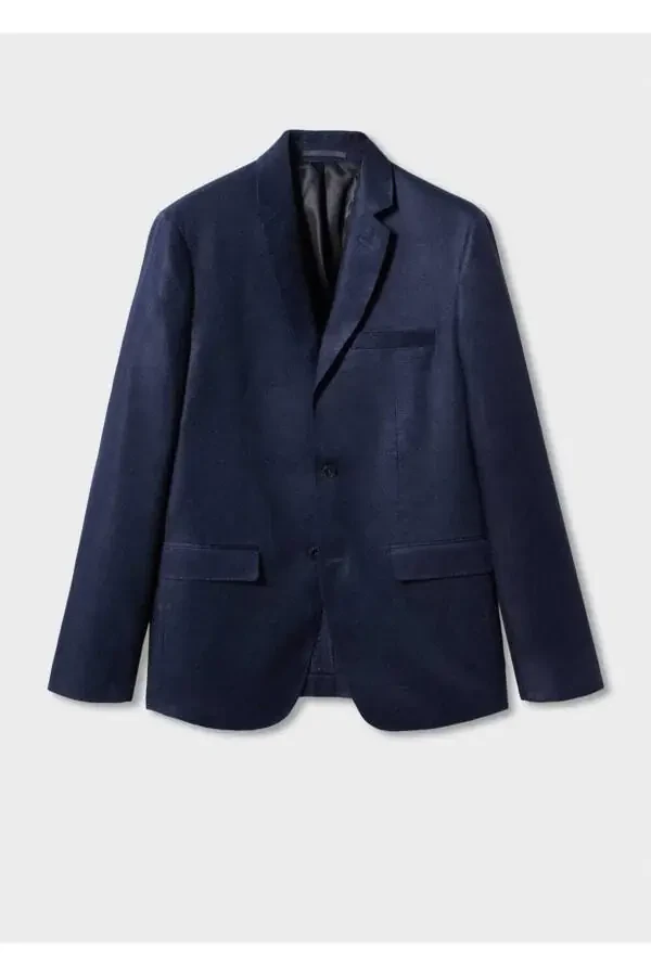 100% Linen Slim Fit Formal Blazer Jacket - 3