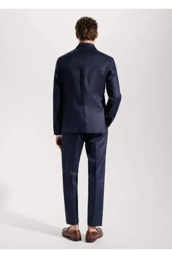 100% Linen Slim Fit Formal Blazer Jacket - 4