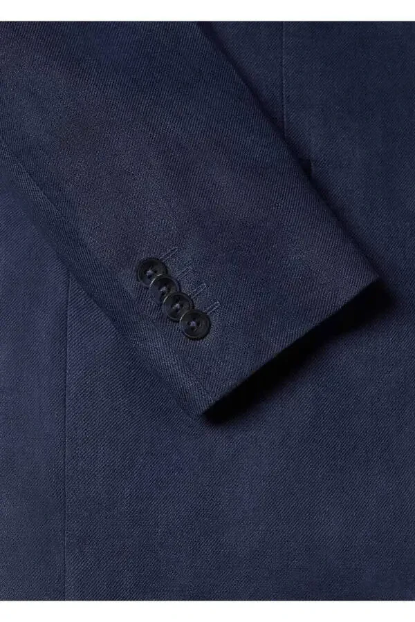 100% Linen Slim Fit Formal Blazer Jacket - 6