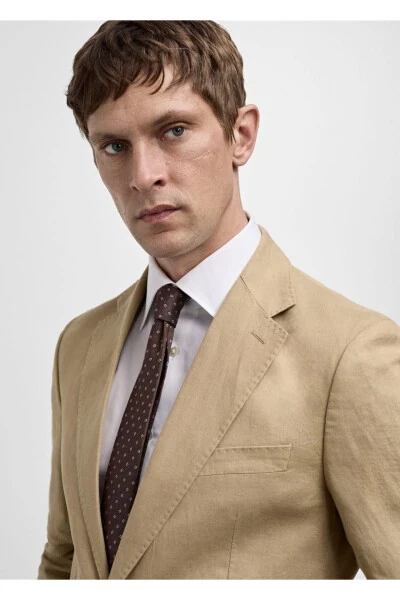 100% Linen Slim Fit Jacket - 6