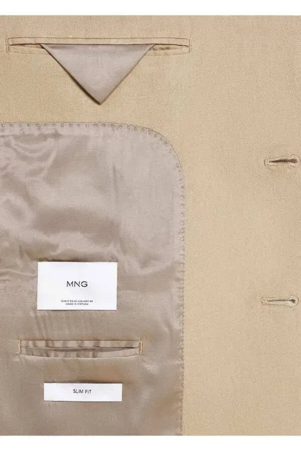 100% Linen Slim Fit Jacket - 8