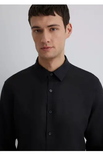 %100 linen slim fit men - 4