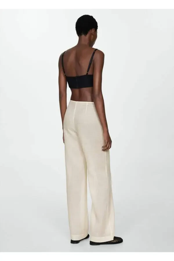 100% Linen Straight-Leg Pants - 4