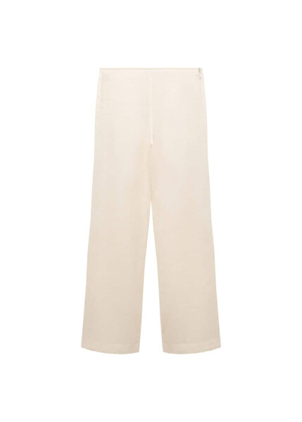 100% linen straight leg pants - 8