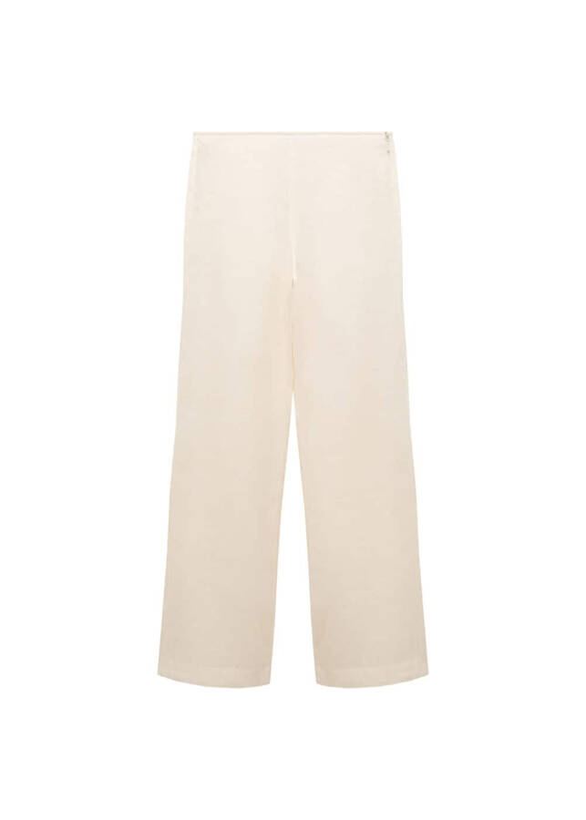 100% linen straight leg pants - 8