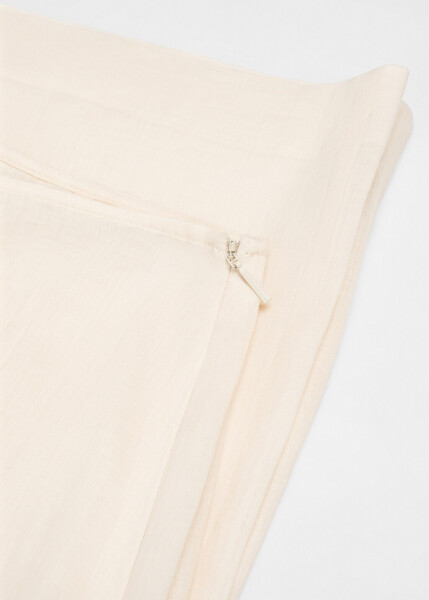 100% linen straight leg pants - 4