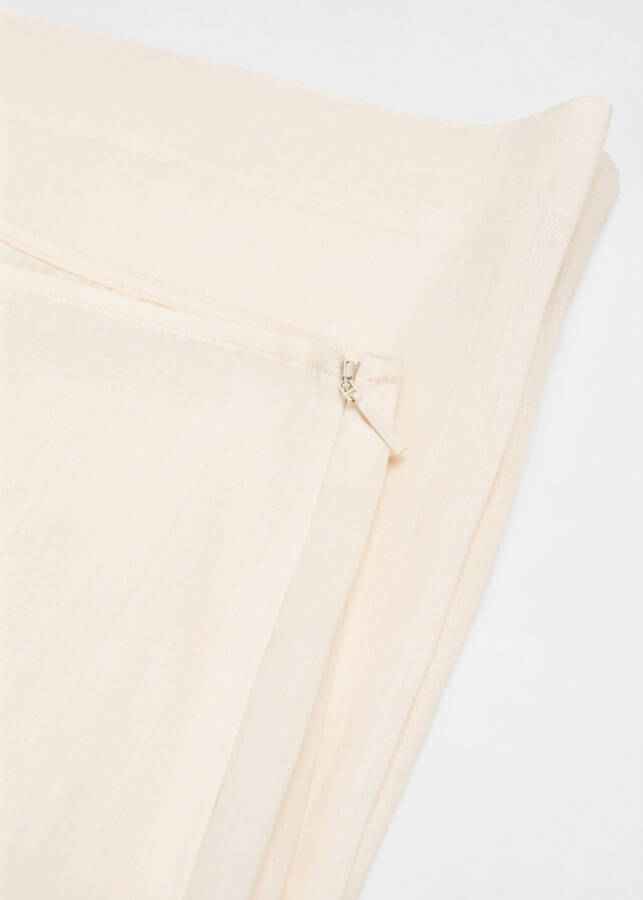 100% linen straight leg pants - 4