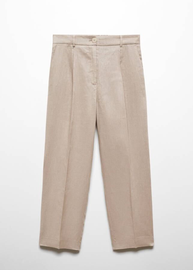 100% Linen Straight Leg Pants - 33