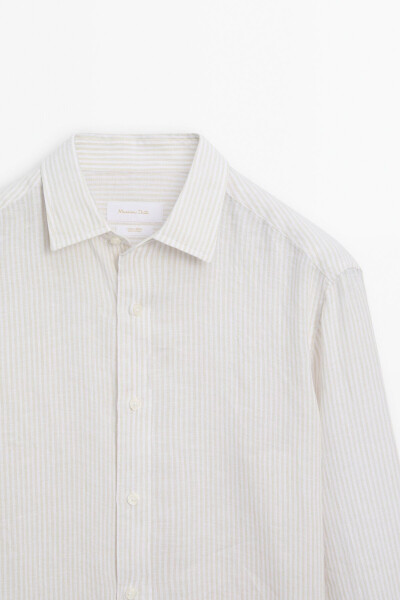 100% linen striped shirt - 13