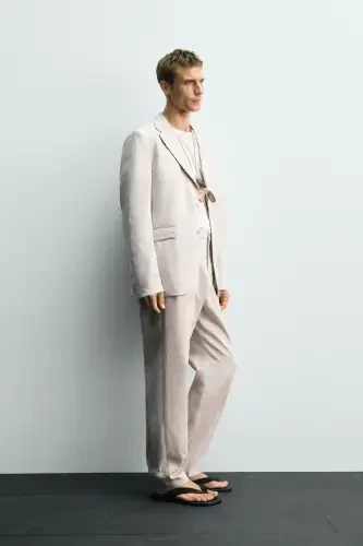 100% LINEN SUIT BLAZER - 6