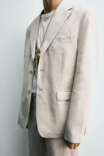 100% LINEN SUIT BLAZER - 9