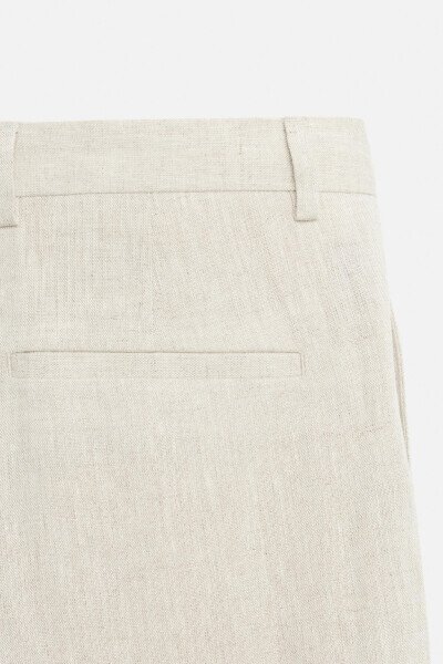 100% LINEN TROUSERS - Light beige - 10