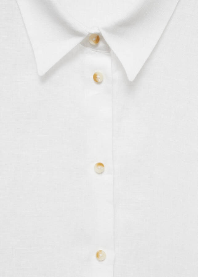 100% linen white shirt - 7