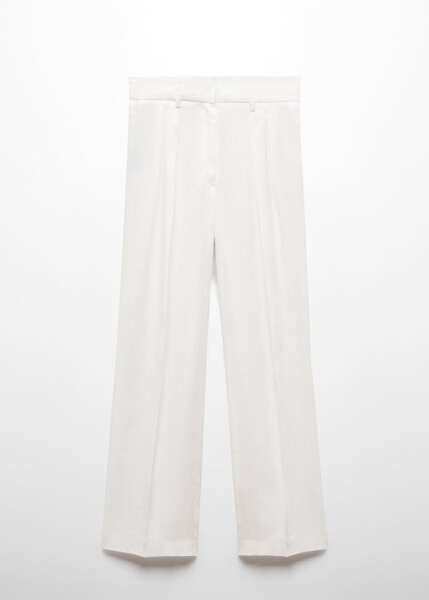 100% Linen Wide Leg Pants - 1