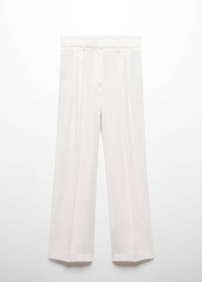 100% Linen Wide Leg Pants - 1